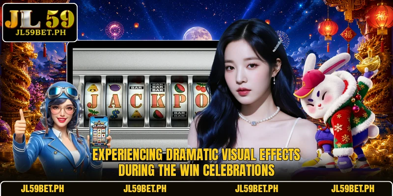 Experiencing dramatic visual effects during the win celebrations