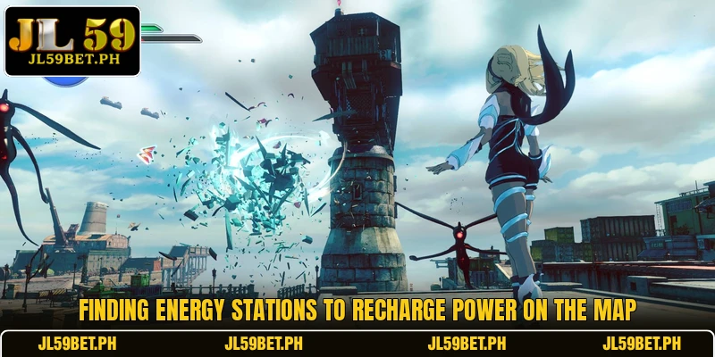 Finding energy stations to recharge power on the map