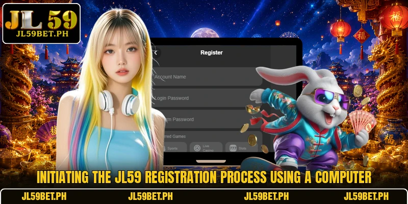 Initiating the JL59 registration process using a computer