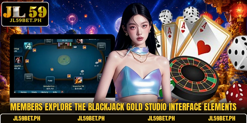 Members explore the Blackjack Gold Studio interface elements