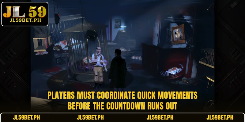 Players must coordinate quick movements before the countdown runs out
