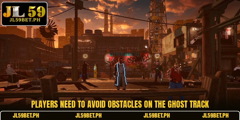 Players need to avoid obstacles on the ghost track