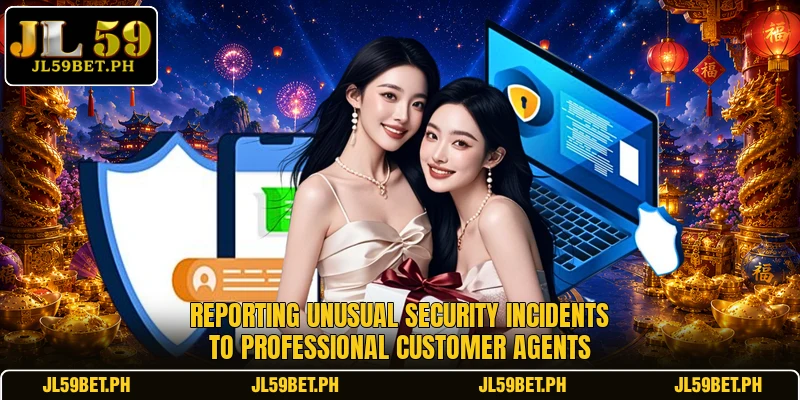 Reporting unusual security incidents to professional customer agents