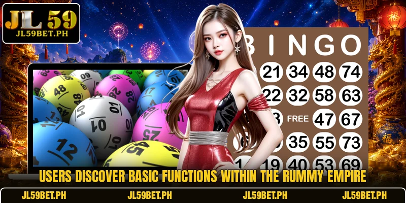 Users discover basic functions within the Rummy Empire