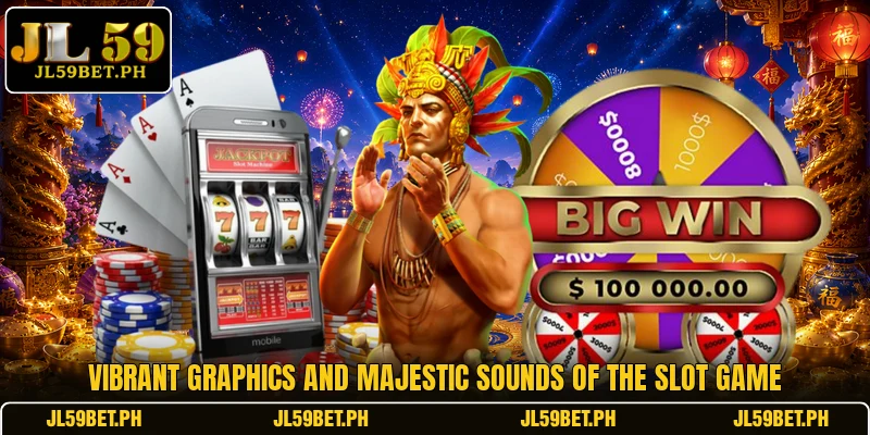 Vibrant graphics and majestic sounds of the slot game